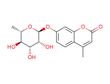 Molecular Structure of 106488-05-5 (4-METHYLUMBELLIFERYL ALPHA-L-RHAMNOPYRANOSIDE)