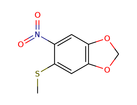 1,3-Benzodioxole, 5-(Methylthio)-6-nitro-