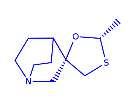 Molecular Structure of 107233-08-9 (Spiro[1-azabicyclo[2.2.2]octane-3,5'-[1,3]oxathiolane],2'-methyl-, (2'R,3R)-rel-)