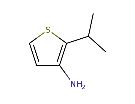 Molecular Structure of 106944-37-0 (3-Thiophenamine,2-(1-methylethyl)-(9CI))
