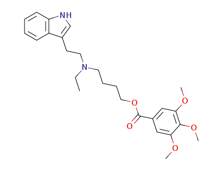 Molecular Structure of 1061-89-8 (3,4,5-Trimethoxybenzoic acid 4-[ethyl[2-(1H-indol-3-yl)ethyl]amino]butyl ester)