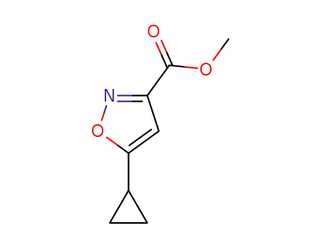 Molecular Structure of 887360-91-0 (5-CYCLOPROPYL-ISOXAZOLE-3-CARBOXYLIC ACID METHYL ESTER)