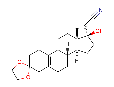 (17alpha)-3,3-[1,2-Ethanediylbis(oxy)]-17-hydroxy-19-norpregna-5(10),9(11)-diene-21-nitrile