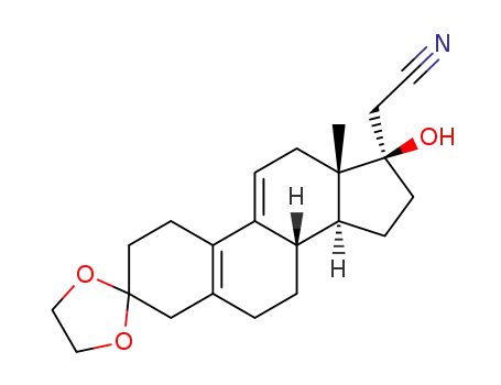 (17α)-3,3-[1,2-Ethanediylbis(oxy)]-17-hydroxy-19-norpregna-5(10),9(11)-diene-21-nitrile