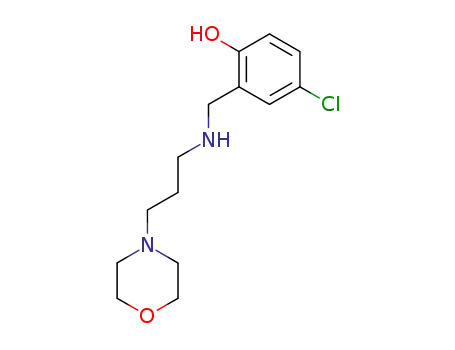 Molecular Structure of 106473-92-1 (4-chloro-2-({[3-(morpholin-4-yl)propyl]amino}methyl)phenol)