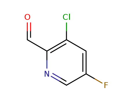 Molecular Structure of 1227563-32-7 (3-chloro-5-fluoropyridine-2-carbaldehyde)