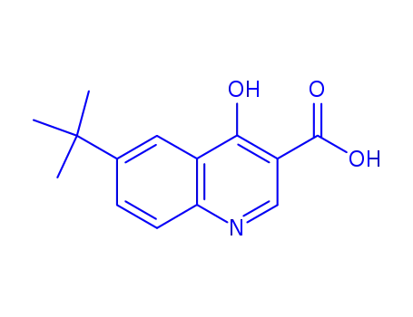 Molecular Structure of 1065094-07-6 (6-tert-Butyl-4-hydroxy- quinoline-3-carboxylic acid)