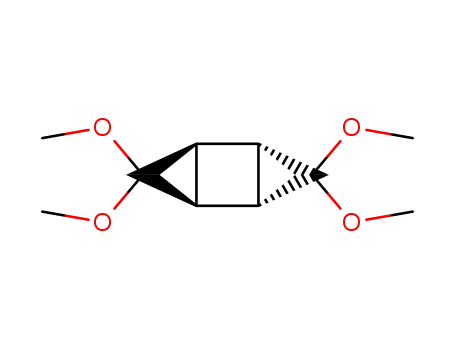 Molecular Structure of 106622-78-0 (Tricyclo[3.1.0.02,4]hexane, 3,3,6,6-tetramethoxy-, (1-alpha-,2-ba-,4-ba-,5-alpha-)- (9CI))