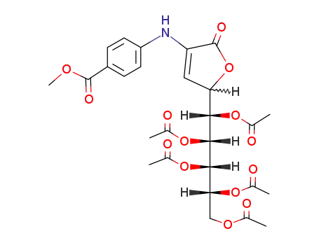 4-[2-Oxo-5-((1S,2R,3S,4R)-1,2,3,4,5-pentaacetoxy-pentyl)-2,5-dihydro-furan-3-ylamino]-benzoic acid methyl ester