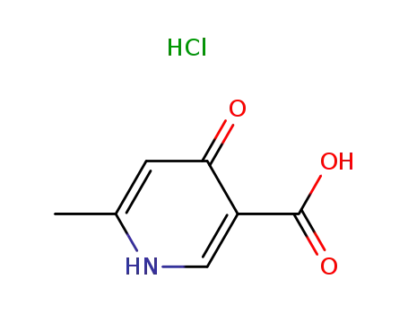 Molecular Structure of 1073160-06-1 (6-Methyl-4-oxo-1,4-dihydropyridine-3-carboxylic acid hydrochloride)