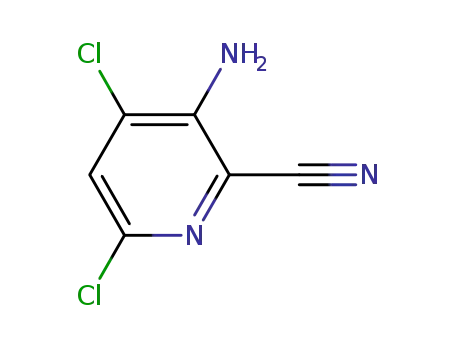 Molecular Structure of 1073182-86-1 (3-AMino-4,6-dichloro-2-pyridinecarbonitrile)