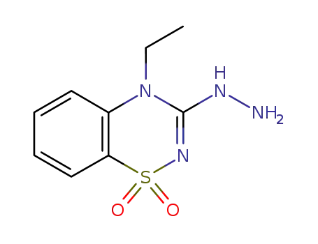 4-ethyl-3-hydrazinyl-4H-1,2,4-benzothiadiazine 1,1-dioxide
