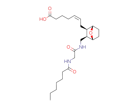 3-((((-Oxoheptyl)amino)acetyl)amino)methyl-7-oxobicyclo(2.2.1)hept-2-yl-5-heptenoic acid