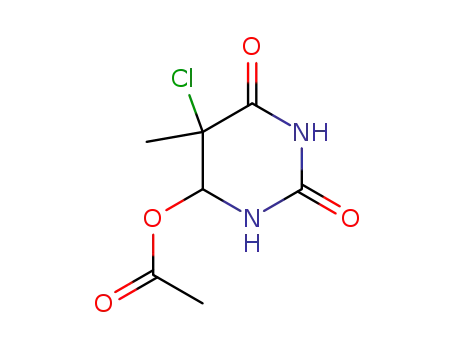 Molecular Structure of 107097-08-5 (6-acetoxy-5-chloro-5,6-dihydrothymine)