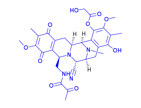 (6R,7R,9R,14aS,15S)-7-cyano-4-hydroxy-2,11-dimethoxy-3,12,16-trimethyl-10,13-dioxo-9-{[(2-oxopropanoyl)amino]methyl}-6,7,9,10,13,14,14a,15-octahydro-5H-6,15-epiminoisoquino[3,2-b][3]benzazocin-1-yl hydroxyacetate