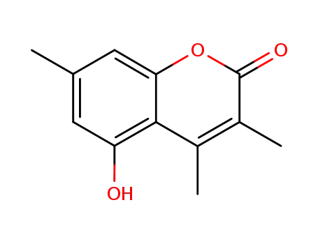 Molecular Structure of 107057-96-5 (5-hydroxy-3,4,7-trimethyl-2H-chromen-2-one)