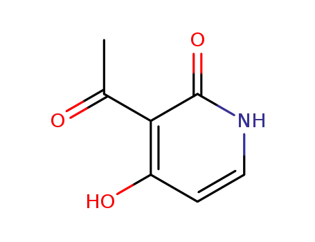 Molecular Structure of 106727-54-2 (2(1H)-Pyridinone, 3-acetyl-4-hydroxy- (9CI))