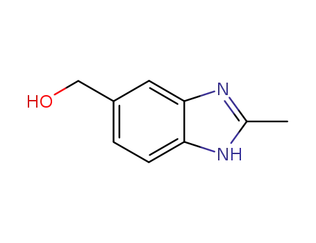 Molecular Structure of 106429-52-1 (1H-Benzimidazole-5-methanol,2-methyl-(9CI))