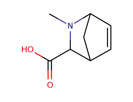 Molecular Structure of 106075-98-3 (2-Azabicyclo[2.2.1]hept-5-ene-3-carboxylicacid,2-methyl-,exo-(9CI))