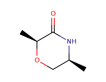 Molecular Structure of 115206-98-9 ((2S,5S)-2,5-Dimethyl-3-oxoperhydro-1,4-oxazin)