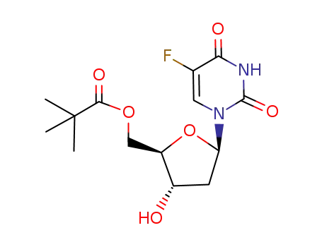 Molecular Structure of 107036-58-8 (1-<2'-deoxy-5'-O-(trimethylacetyl)-β-D-ribofuranosyl>-5-fluorouracil)