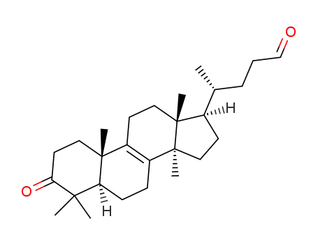 Molecular Structure of 1345457-17-1 ((4R)-4-((5R,10S,13R,14R,17R)-4,4,10,13,14-pentamethyl-3-oxo-2,3,4,5,6,7,10,11,12,13,14,15,16,17-tetradecahydro-1H-cyclopenta[a]phenanthren-17-yl)pentanal)