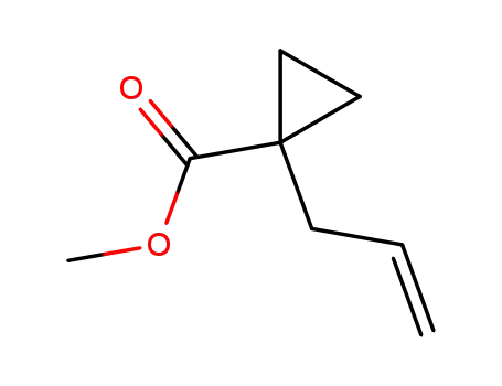 Molecular Structure of 106434-82-6 (Cyclopropanecarboxylic acid, 1-(2-propenyl)-, methyl ester (9CI))