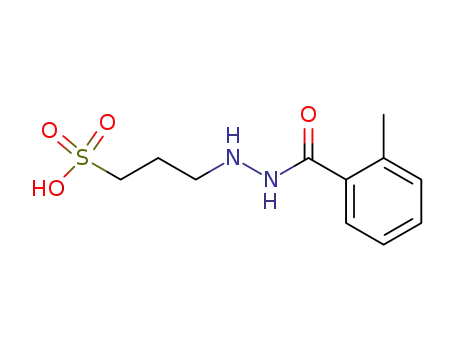 Molecular Structure of 106710-47-8 (3-[2-(2-methylbenzoyl)hydrazinyl]propane-1-sulfonic acid)