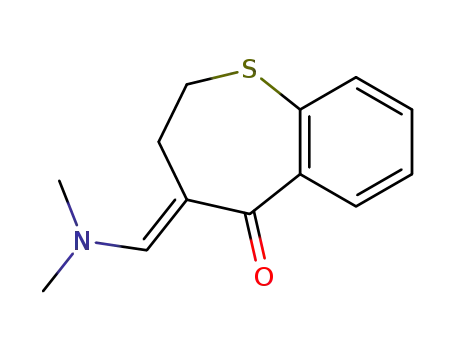 Molecular Structure of 106364-97-0 (4-[(E)-(DIMETHYLAMINO)METHYLIDENE]-3,4-DIHYDRO-1-BENZOTHIEPIN-5(2H)-ONE)
