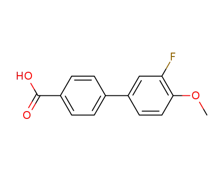 Molecular Structure of 106291-25-2 (3'-FLUORO-4'-METHOXYLBIPHENYL-4-CARBOXYLIC ACID)