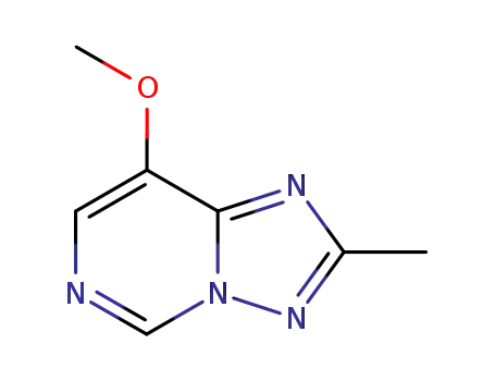 Molecular Structure of 106921-55-5 ([1,2,4]TRIAZOLO[1,5-C]PYRIMIDINE, 8-METHOXY-2-METHYL-)