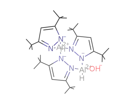 Molecular Structure of 860009-54-7 ([(η2-3,5-di-tert-butylpyrazplate)AlH(μ:η1,η1-3,5-di-tert-butyl-pyrazolate)2AlH(OH)])