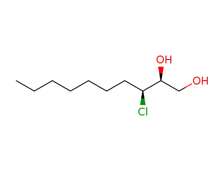 Molecular Structure of 113525-05-6 ((2S,3S)-3-Chloro-decane-1,2-diol)