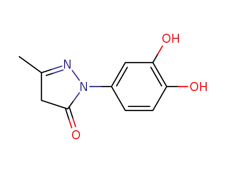 Molecular Structure of 107430-41-1 (3H-Pyrazol-3-one, 2-(3,4-dihydroxyphenyl)-2,4-dihydro-5-methyl- (9CI))