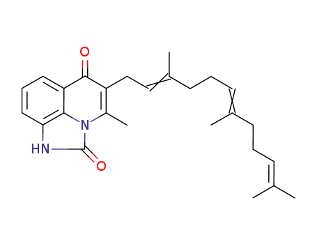 Molecular Structure of 113366-10-2 (6H-Imidazo[4,5,1-ij]quinoline-2,6(1H)-dione,4-methyl-5-(3,7,11-trimethyl-2,6,10-dodecatrien-1-yl)-)