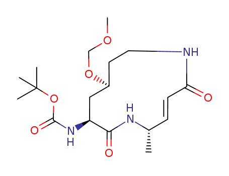 ((E)-(5S,8S,10S)-10-Methoxymethoxy-5-methyl-2,7-dioxo-1,6-diaza-cyclododec-3-en-8-yl)-carbamic acid tert-butyl ester