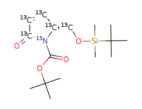 (2S)-[2,3,4,5,6-<sup>(13)</sup>C<sub>5</sub>;1-<sup>(15)</sup>N]N-tert-butoxycarbonyl-5-(tert-butyldimethylsilyloxymethyl)-1H-pyrrol-2(5H)-one