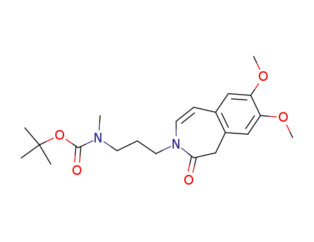 Molecular Structure of 1232191-37-5 (tert-Butyl [3-(7,8-dimethoxy-2-oxo-1,2-dihydro-3H-3-benzazepin-3-yl)propyl]-methylcarbamate)
