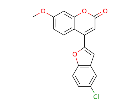 2H-1-Benzopyran-2-one, 4-(5-chloro-2-benzofuranyl)-7-methoxy-