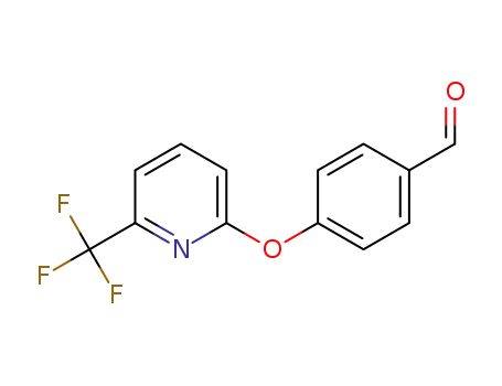 Molecular Structure of 1086379-09-0 (4-{[6-(Trifluoromethyl)pyridin-2-yl]oxy}benzaldehyde)