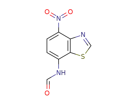Molecular Structure of 107586-82-3 (Formamide,N-(4-nitro-7-benzothiazolyl)-(9CI))