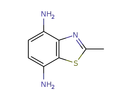 Molecular Structure of 107586-83-4 (4,7-Benzothiazolediamine,2-methyl-(9CI))