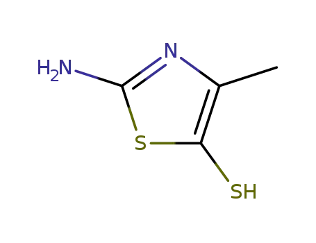 Molecular Structure of 107974-24-3 (5-Thiazolethiol,2-amino-4-methyl-(9CI))