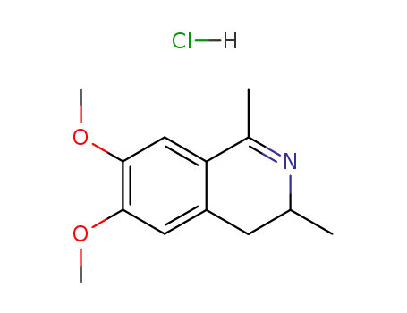 Molecular Structure of 107416-41-1 (6,7-DIMETHOXY-1,3-DIMETHYL-3,4-DIHYDROISOQUINOLINE HYDROCHLORIDE, 98)