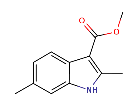 Molecular Structure of 1082470-14-1 (1H-indole-3-carboxylic acid, 2,6-diMethyl-, Methyl ester)