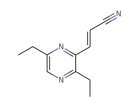 (2E)-3-(3,6-DIETHYLPYRAZIN-2-YL)PROP-2-ENENITRILE