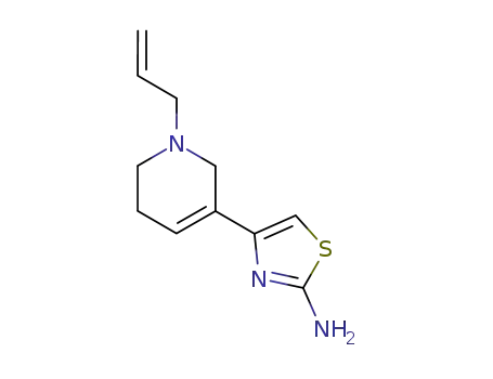 Molecular Structure of 108351-91-3 (4-[1-(prop-2-en-1-yl)-1,2,5,6-tetrahydropyridin-3-yl]-1,3-thiazol-2-amine)
