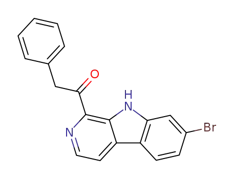 Molecular Structure of 108335-03-1 (1-(7-Bromo-9H-pyrido[3,4-b]indol-1-yl)-2-phenylethanone)