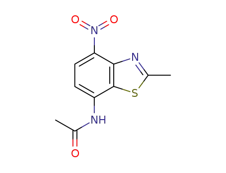 Molecular Structure of 107603-47-4 (2-Methyl-4-nitro-7-acetamino-benzthiazol)