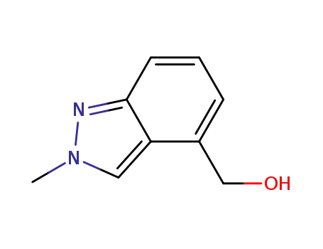 Molecular Structure of 1079992-60-1 ((2-methyl-2H-indazol-4-yl)methanol)